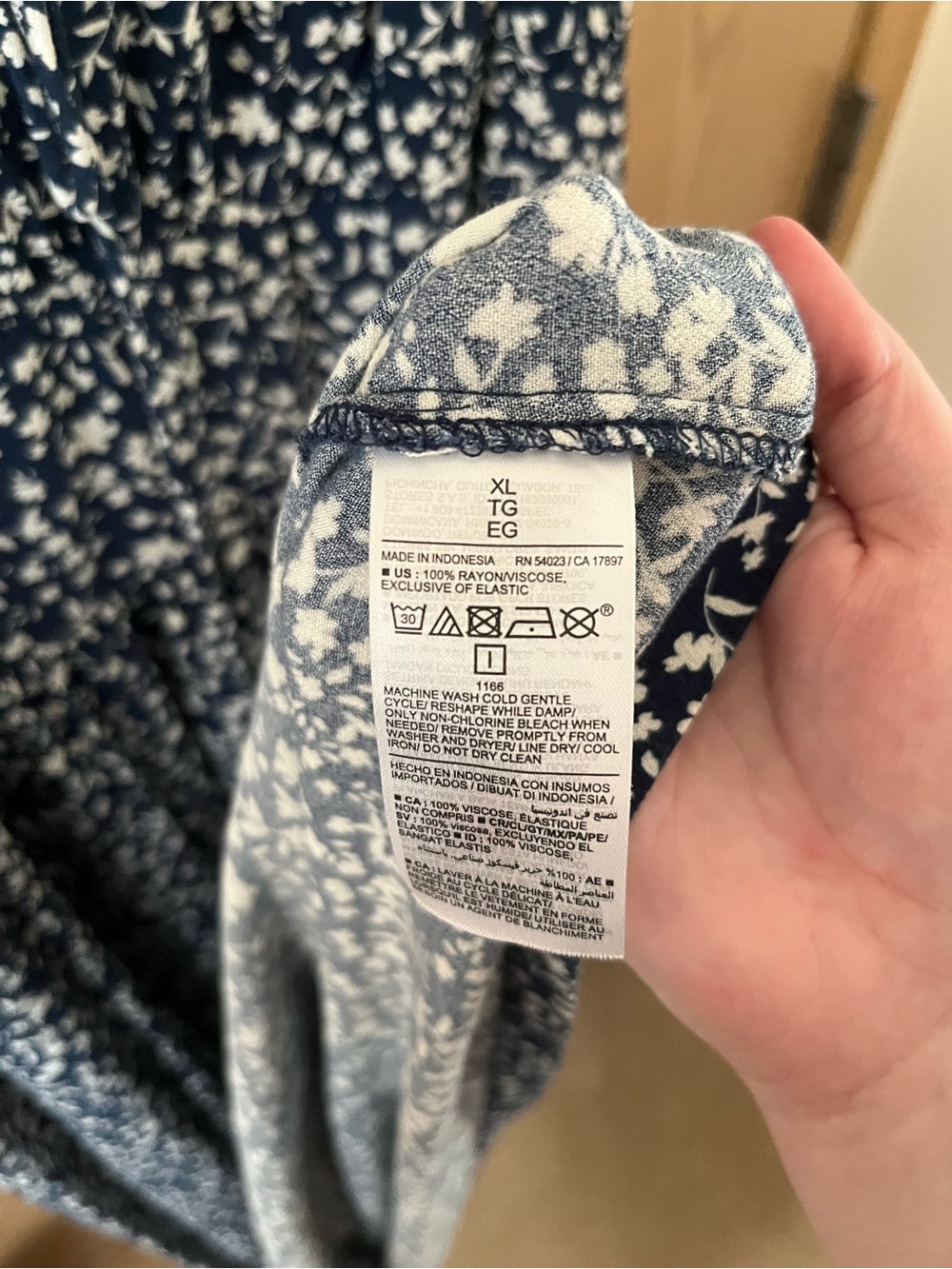 Old Navy Fit & Flare Floral Smocked Midi Cami Dress in Blue Ditsy Floral - Picture 8 of 10